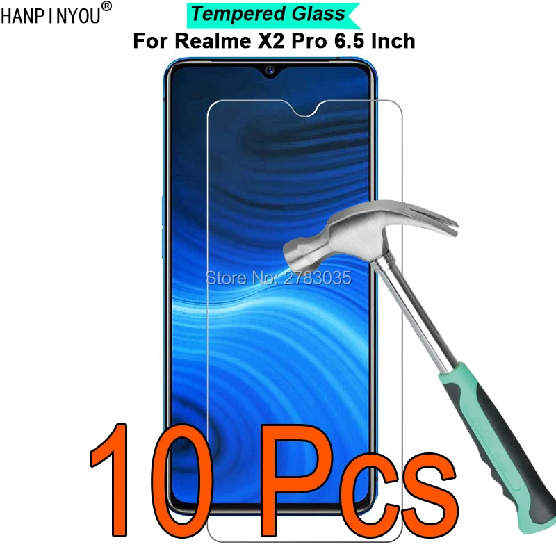 

10 Pcs/Lot For OPPO Realme X2 Pro 6.5" 9H Hardness 2.5D Ultra-thin Toughened Tempered Glass Film Screen Protector Guard