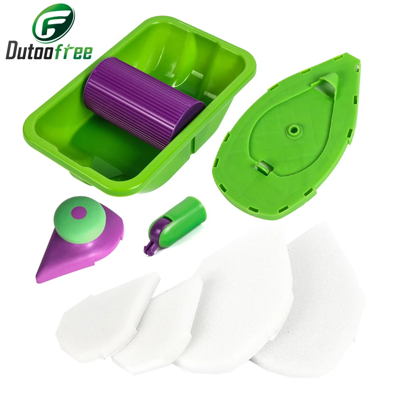 4 шт. губки для краски на стену роликовый поднос бытовая кисть окраски стен