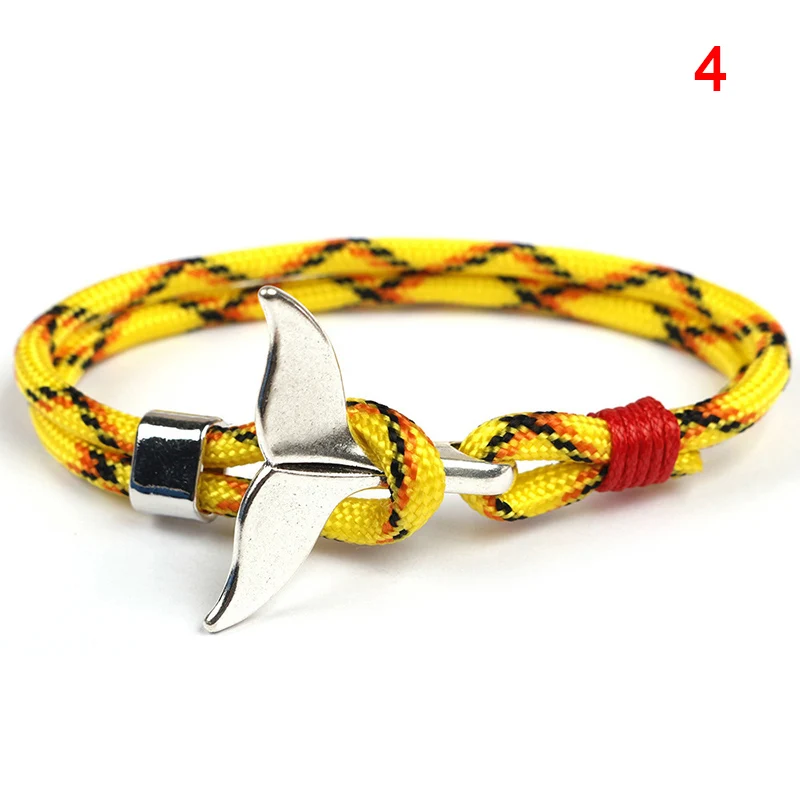 Men Women Camping Bracelet Fish Tail Shaped Nylon Rope Chain Male Wrist Bands Anchor Fixed Design J55 | Украшения и аксессуары