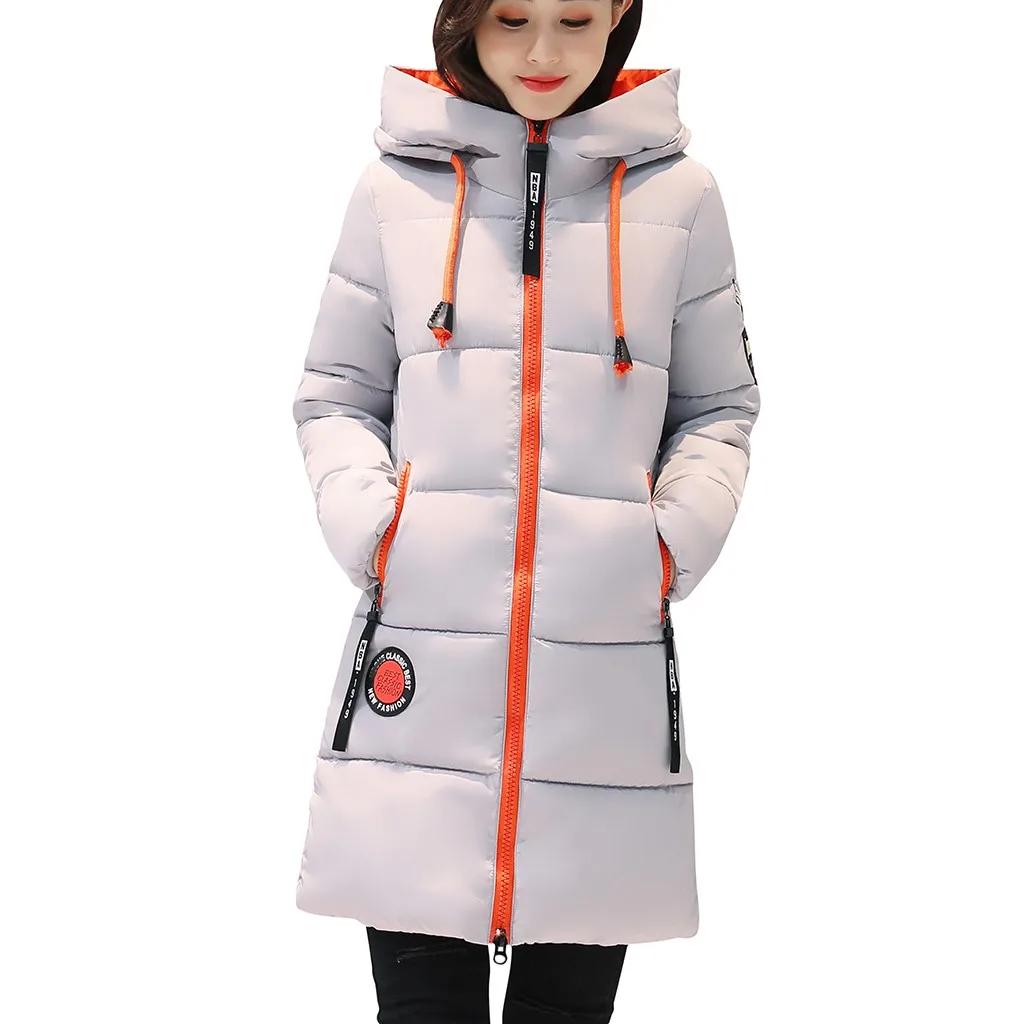 Womail, parkas-mujer-, зимняя куртка, Женское пальто, парка с капюшоном, куртка, Женская хлопковая парка, для женщин, большой размер