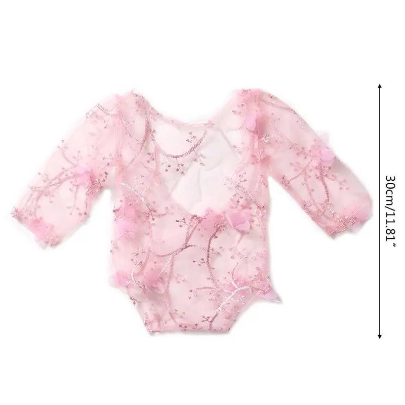 

Baby Photography Clothes Organza Translucent Cute Romper Newborn Photo Props