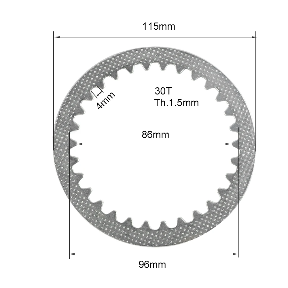 

5 Pcs Motocycle Clutch Plates Steel 30 Teeth For Suzuki GN125 GS125 GT125 GZ125 TF125 TS125