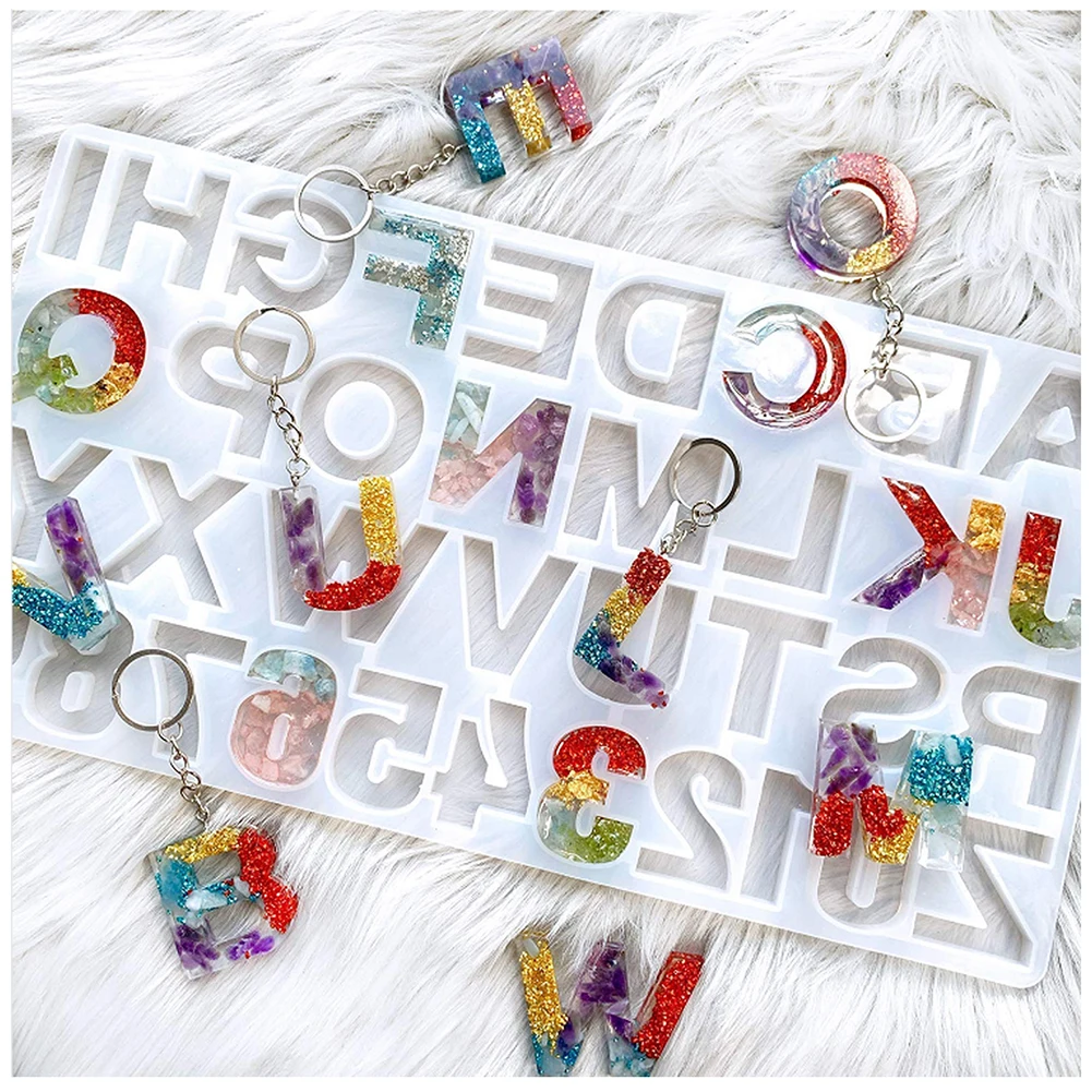 

Силиконовая форма для кексов, 26 Английских Букв, цифр, эпоксидная смола, форма