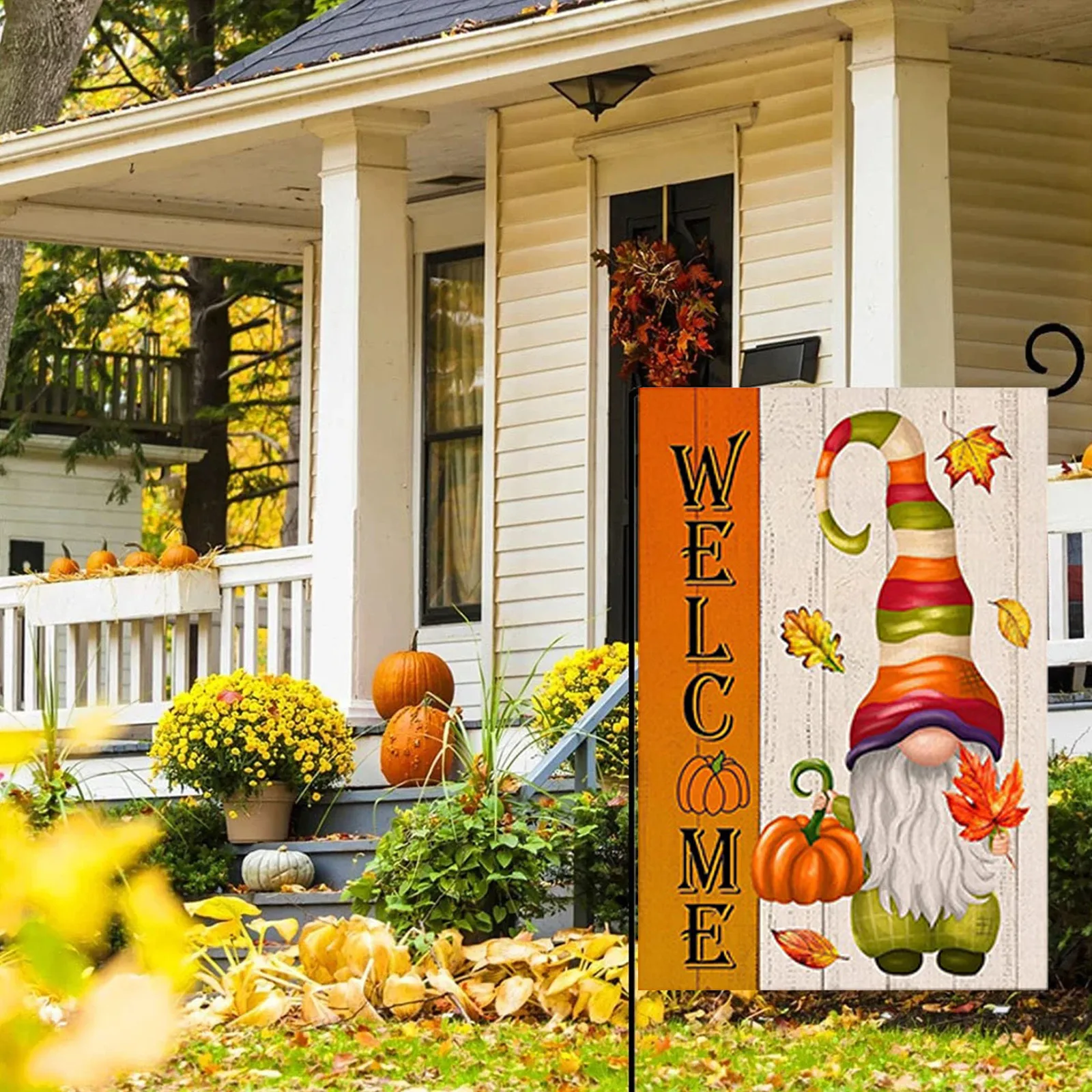 Осенние цветы добро пожаловать в сад флаги 30x45 см Фотофон благодарения