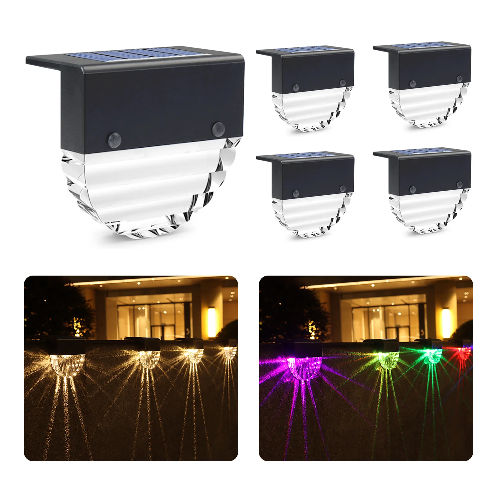 

LED Solar Light Outdoor Waterproof Light Step Light Deck Lights Path Stair Wall Light Garden Landscape Balcony Fence Lamp Decor