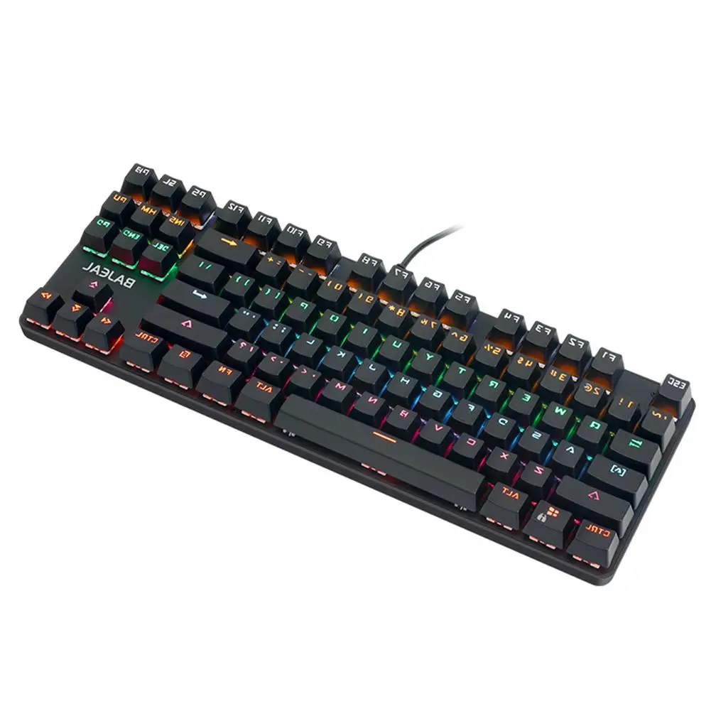 Механическая Проводная игровая клавиатура с RGB подсветкой 87 клавиш|Запасные
