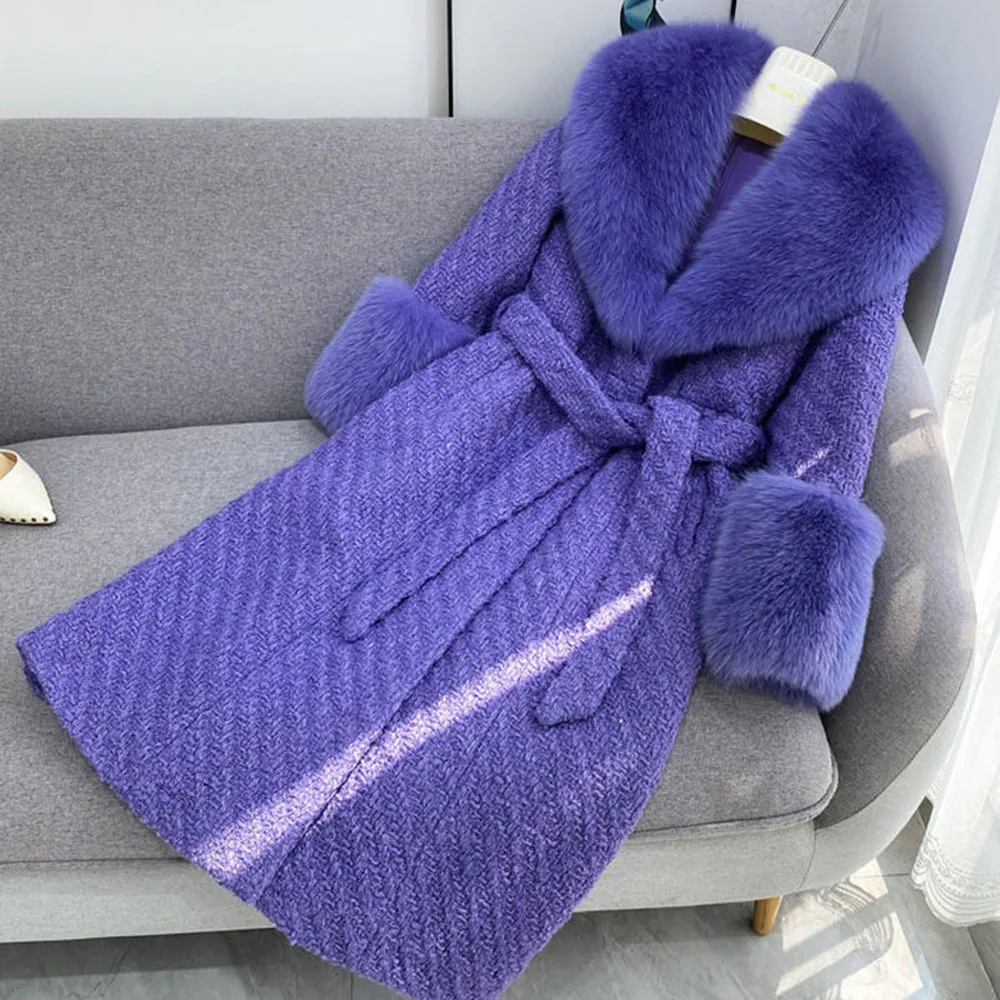 Женское шерстяное пальто средней длины элегантное утепленное со шнуровкой и