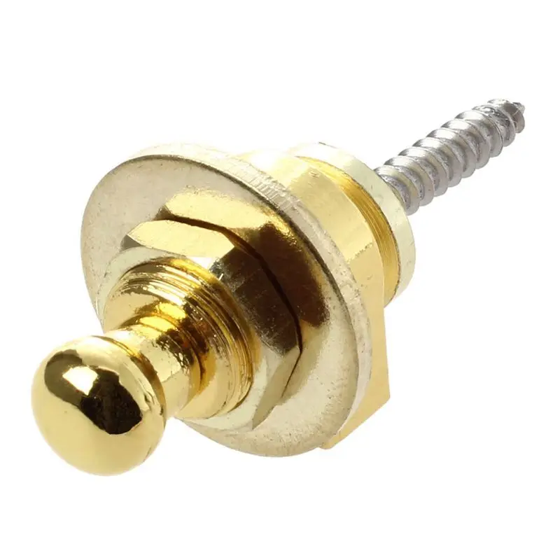 Винт тип гитарные части безопасности ремень Замок золотой тон|Детали и