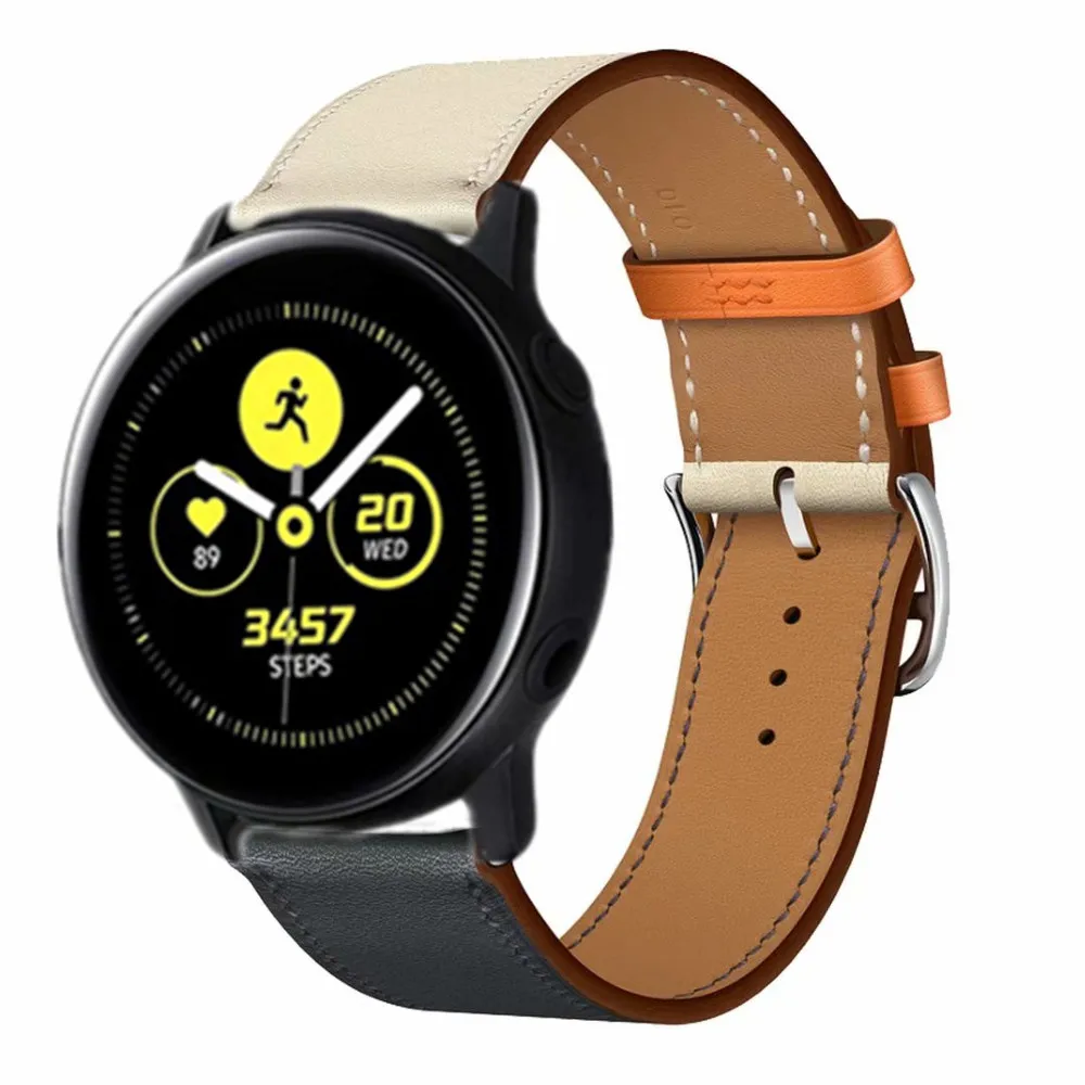 20mm 22mm Leather Loop for Samsung Galaxy Gear Sport S2 S3 Watch Active 42/46mm Strap Huami Amazfit Huawei 2 gt | Наручные часы