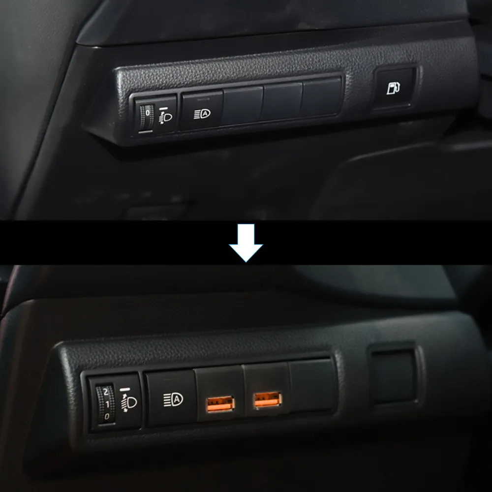 QC3.0 USB Interface Socket Fast Car Charger Voltage Display Battery Monitor for TOYOTA Camry Corolla Ralink Prado | Автомобили и
