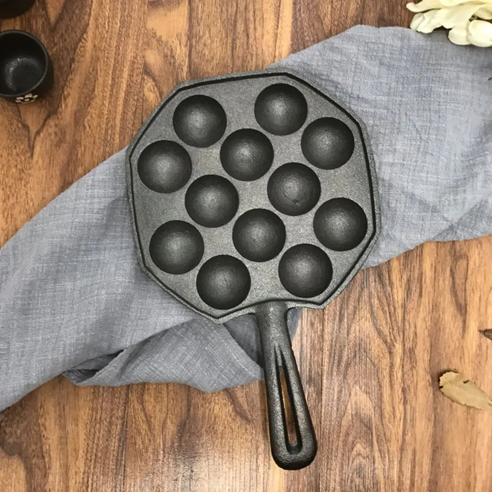 12 отверстий легко чистить DIY Takoyaki сковорода Осьминог шарики выпечки Форма для
