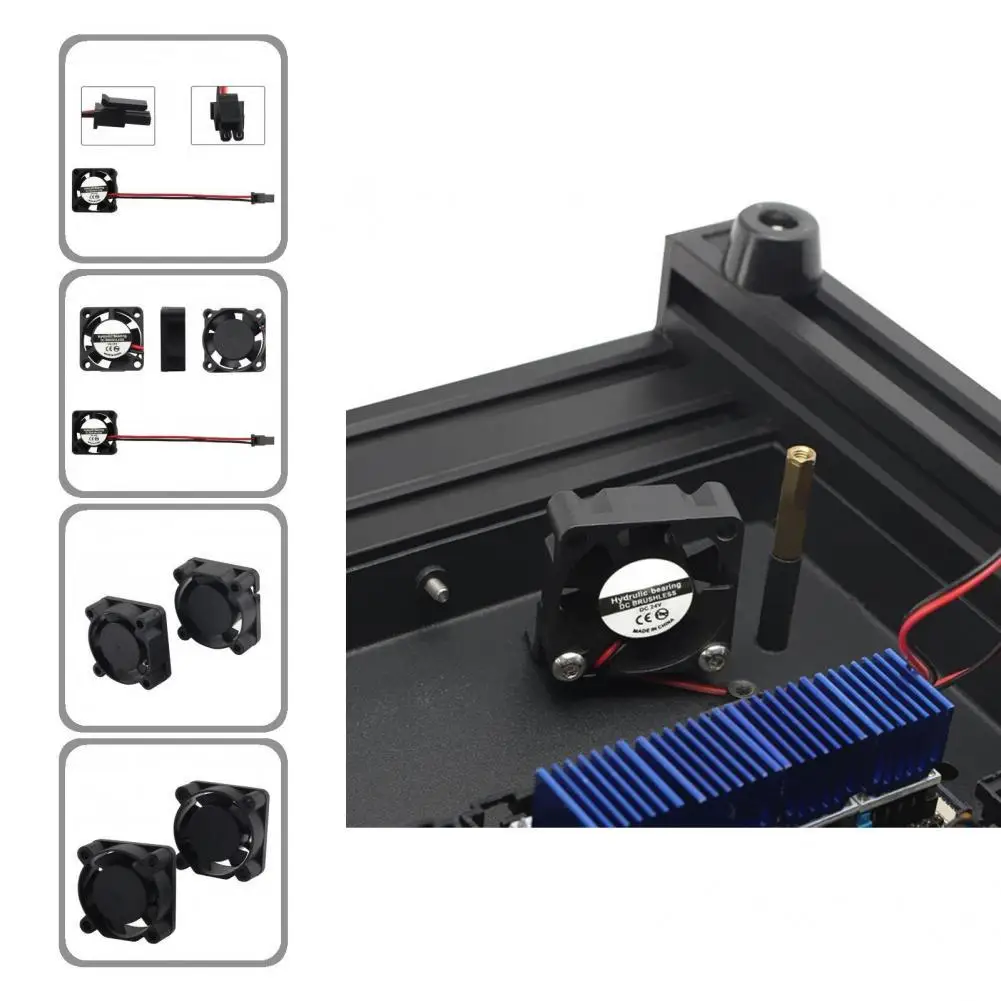 

2Pcs Practical Plastic Brushless Dedicated 3D Printer Cooling Fan for 3D Printer 3D Printer Cooling Fan Mini Cooling Fan