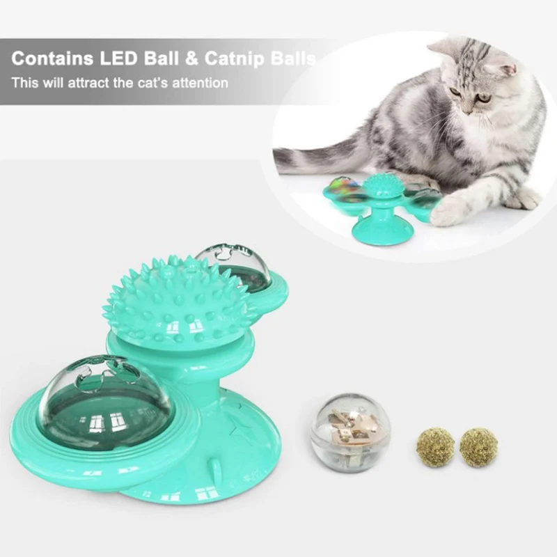 Новая ветряная мельница игрушка для кошек С Кошачьей Мятой вращающаяся