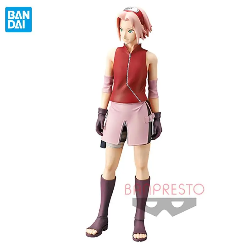 

26cm Original Bandai Naruto ROS Haruno Sakura Anime Figure PVC toys Decoration Collection figure for friends gifts Model Dolls