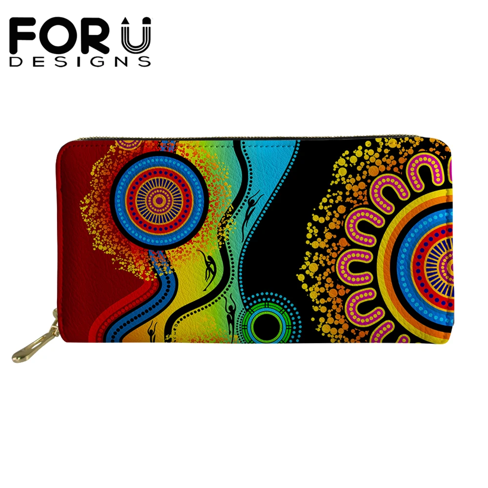 

Кожаный кошелек FORUDESIGNS Woomen в горошек, с рисунком из деревьев, с круглым узором, Роскошный дизайнерский кошелек для мелочи, держатель для карт...