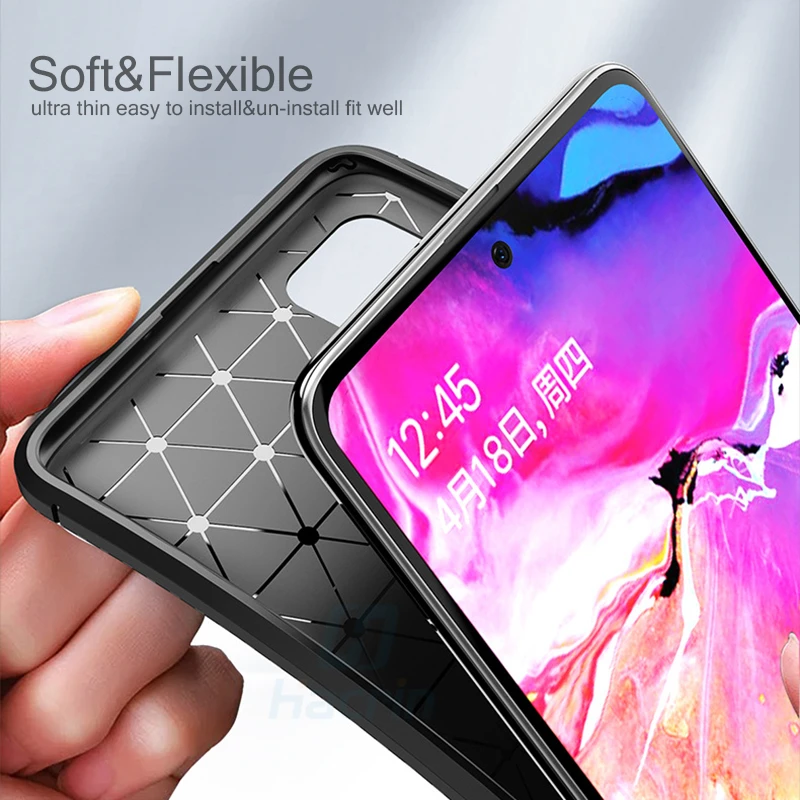 Case For Samsung Galaxy S10 Lite Luxury Carbon Fiber Back Cover Shockproof Phone S 10 A91 A 91 |