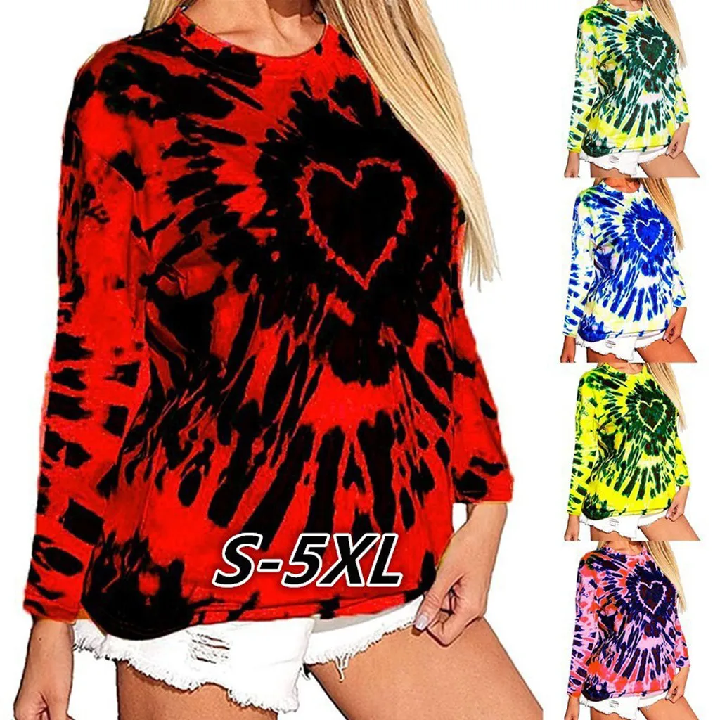 

Women Hoodies Sweatshirt 2020 Winter Tie-dye Print Cotton Hooded Sweatshirt Casual Loose Jumper Pullover Tops Sweatshirts Z0825
