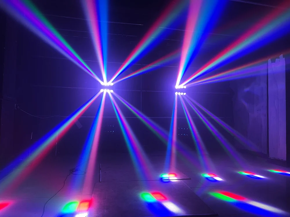 Скидка Светодиодные подвижные светильники пауков, 2 шт./лот, 8x15 Вт, Rgbw, 4 в 1, сценическое освещение, освещение для диджея, освещение для дискотеки