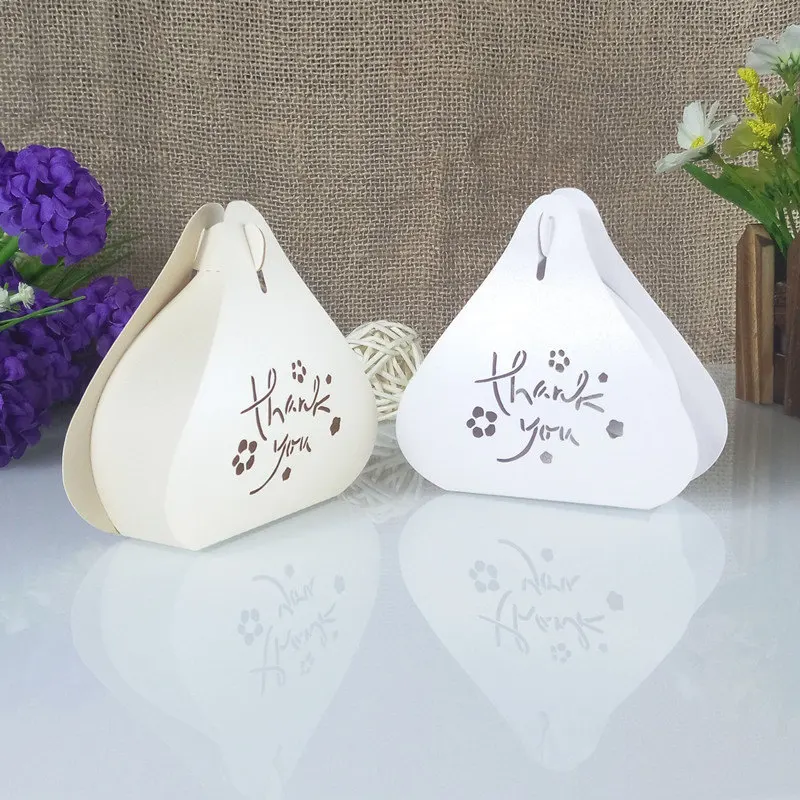 50 шт. лазерная резка персикового цвета конфеты коробки Рождественский подарок