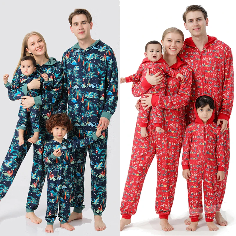 

Family Look Christmas Pyjama 2021 Family Christmas Pajamas Onesie Clothes Mother Kids Baby Pjs Matching Family Outfits Sleepwear