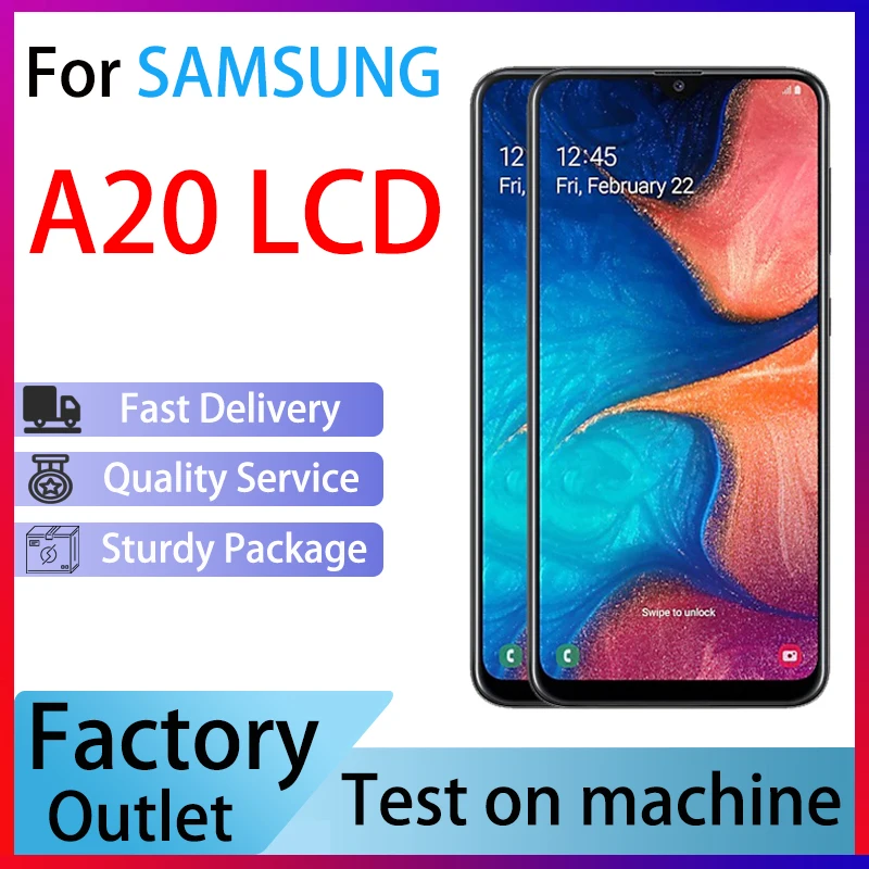 

6.4'' AMOLED Display For Samsung Galaxy A20 2019 A205F SM-A205F LCD Touch Screen Digitizer Assembly Repair Parts