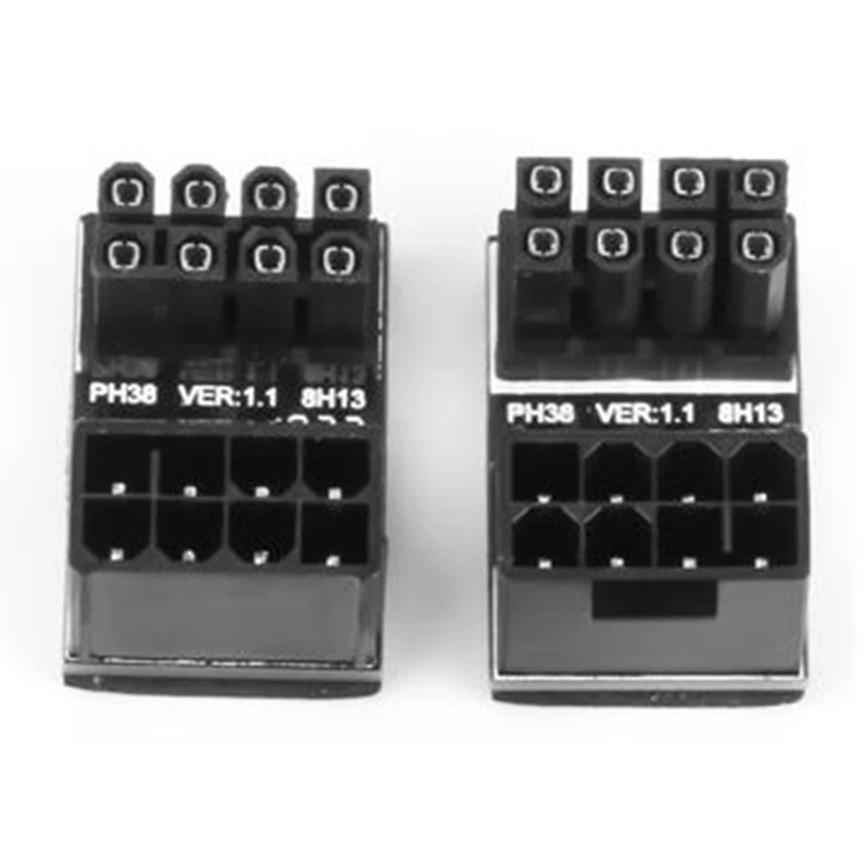 

ATX 8Pin Male 180 Degree Angled to 8 Pin Female Power Adapter for Desktops Image Card Power,2PCS