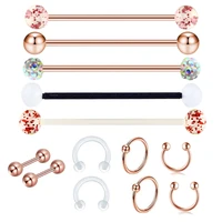 13pcs nose ring lip cartilage tragus ear septum helix rings ear piercing eyebrow captive bead rings body jewelry piercing