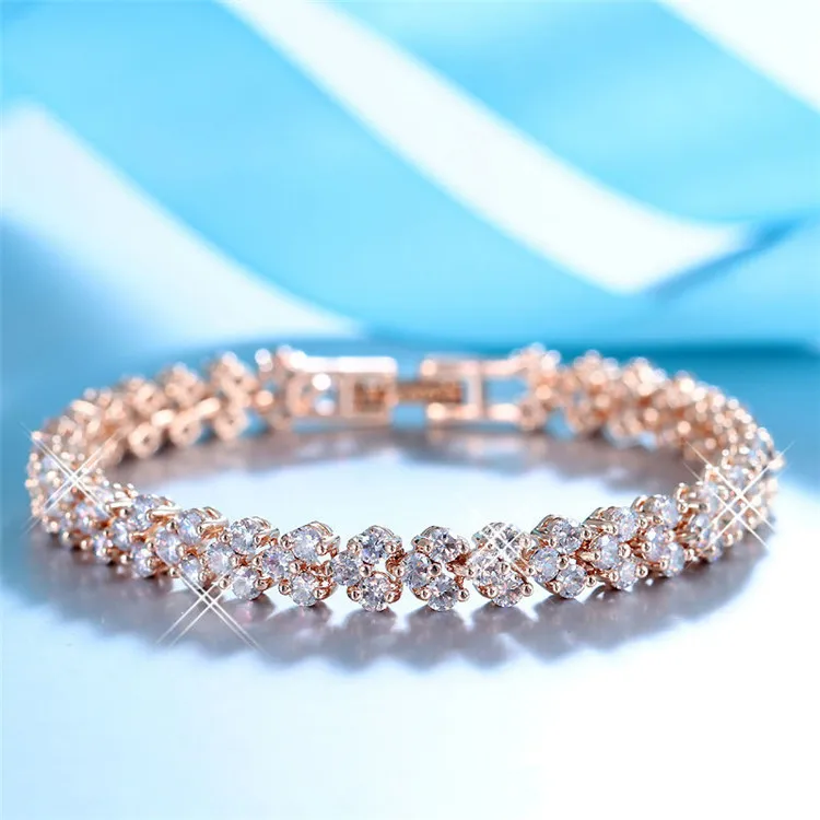 

2021 New Luxury Trendy Roma 18cm 925 Sterling Silver Bracelet Bangle for Women Anniversary Gift Jewelry Wholesale S5457