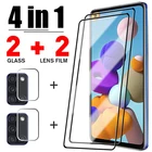 4in1 Защитное стекло для Samsung A51 A71 A21S A31 A41 A32 A52 5G камера протектор экрана для Samsung A70 A12 A11 A02S A72 стекло