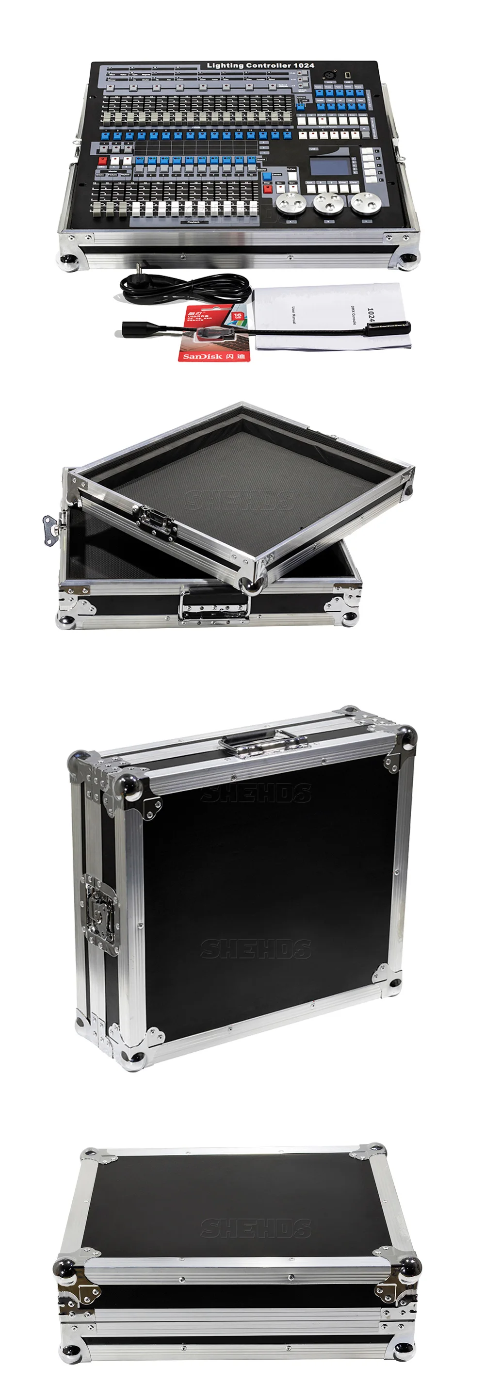 1024 контроллер кейс для полета DMX 512 консоль для движущихся головок Led Par профессиональное освещение сцены DJ свет для дискотеки омывающая точечная