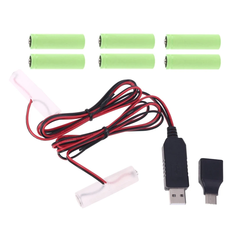 Тип USB C двойной LR6 AA Батарея Элиминатор кабель может заменить 1 4 года батарейки