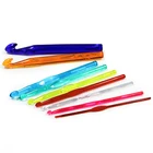 1 шт., цветной прозрачный пластиковый вязальный крючок, строительные инструменты, крючок для вязания крючком, 3 мм-15 мм