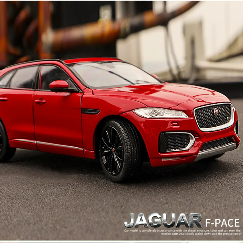 Внедорожник Welly 1:24 JAGUAR F Pace модель автомобиля из красного сплава Литые и