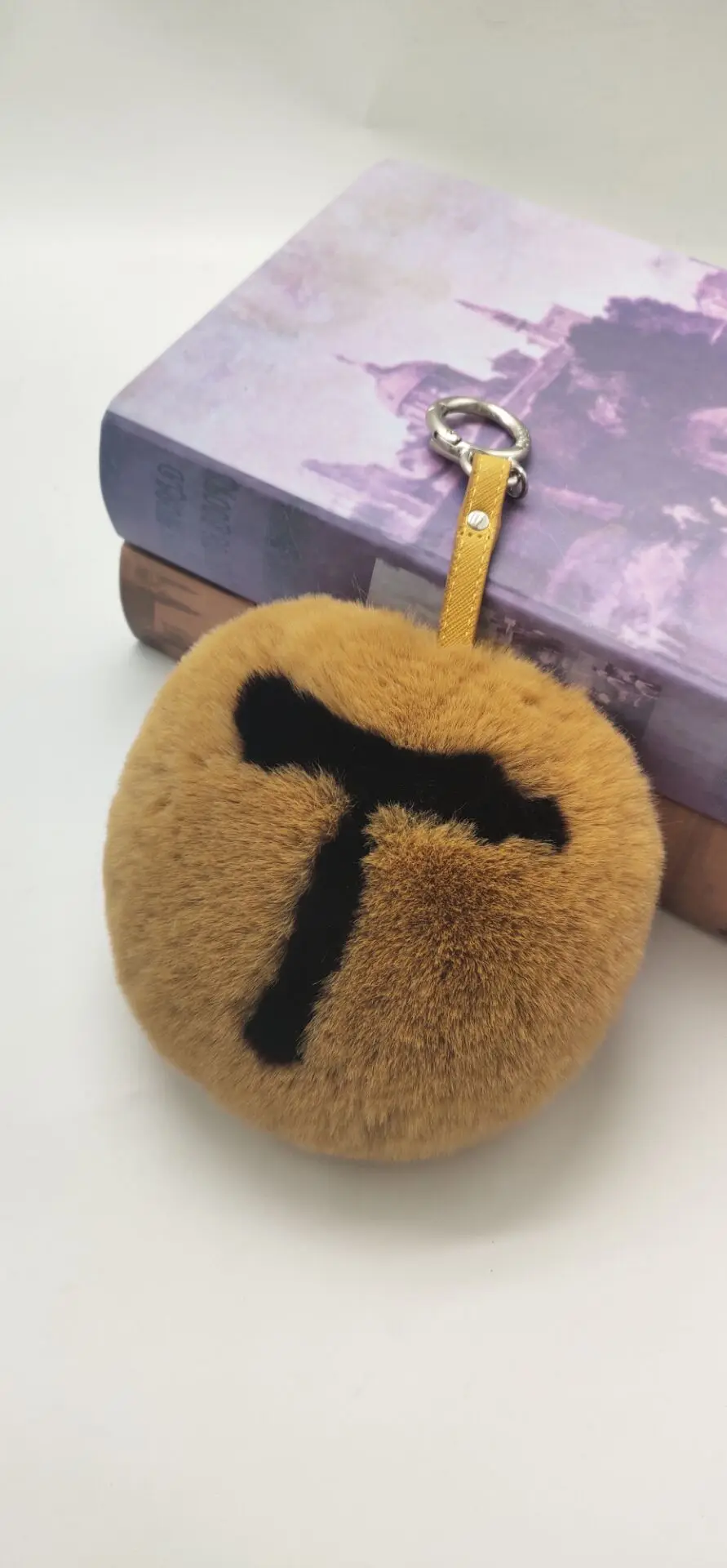 Популярный пушистый брелок с помпоном 13 см ручной работы из искусственного