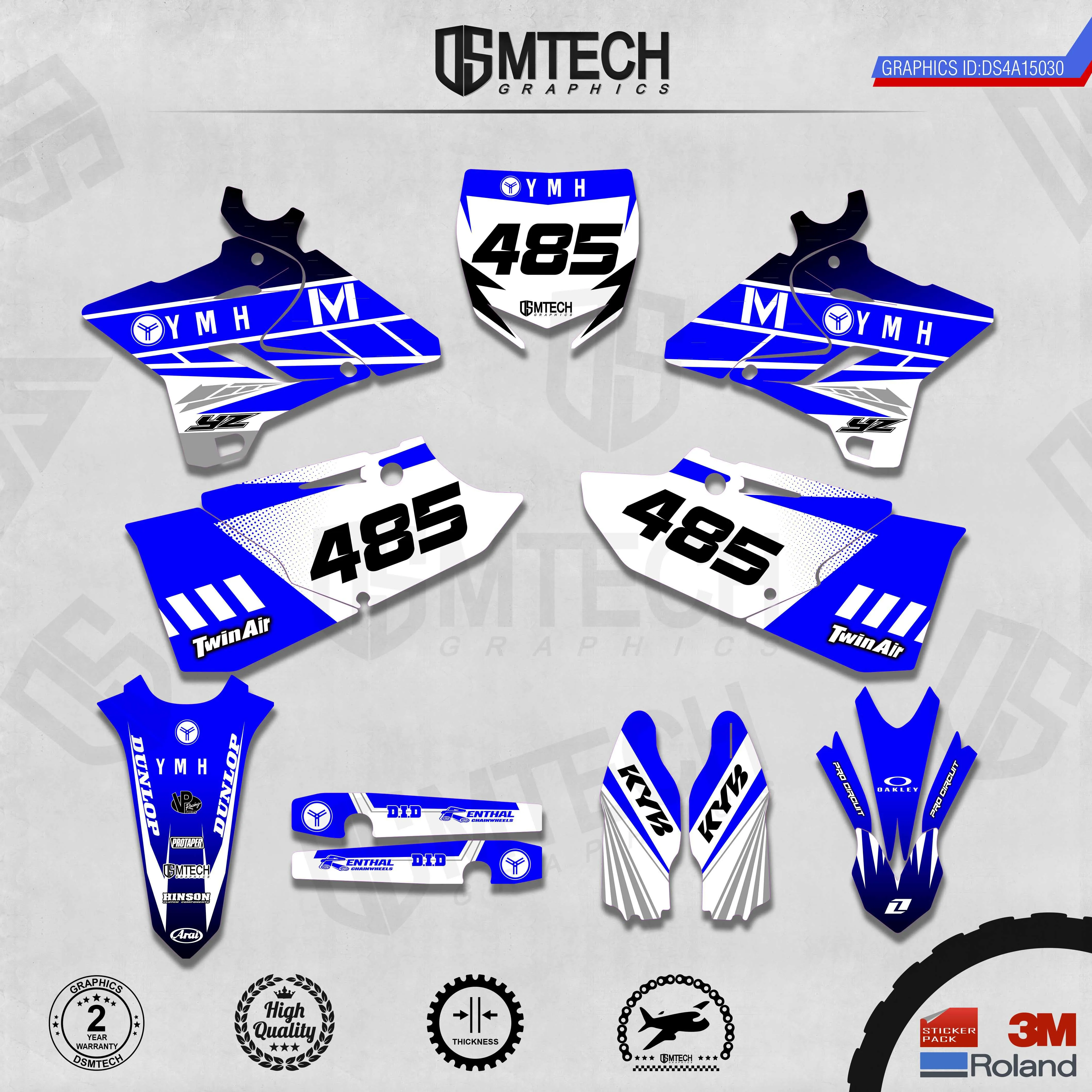 DSMTECH Customized Team Graphics Backgrounds Decals 3M Custom Stickers For   YZ125-250 Two Stroke 2015-2019  022