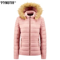 womens cotton padded clothes to keep warm 2022 new slim fashion striped pure color down cotton elegant ladies jacket