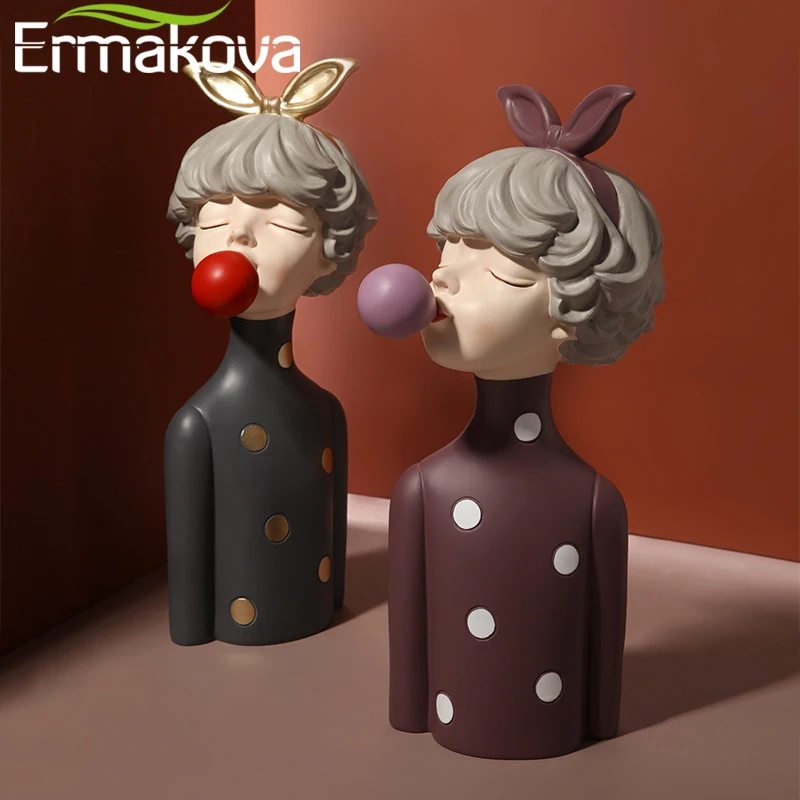 ERMAKOVA скандинавские пузырьки девушка статуя абстрактная скульптура Смола