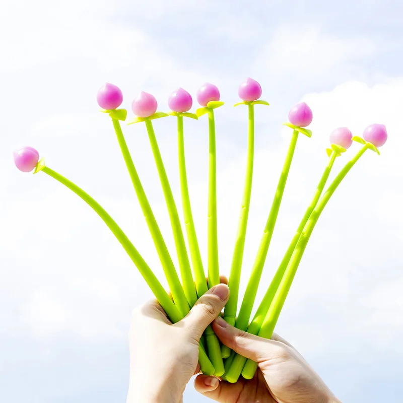 24 шт. креативный милый светильник цвет персик гелевая ручка для студентов офиса