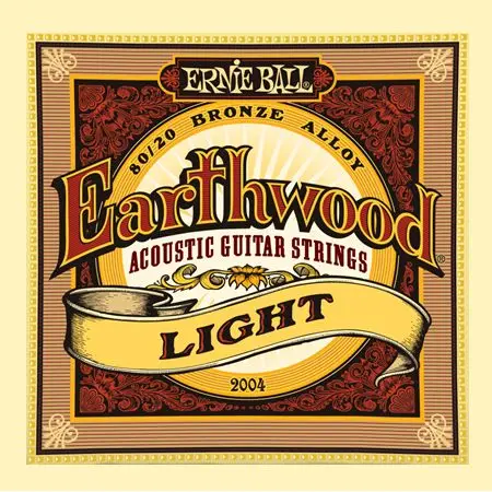 P02004 Earthwood Light Комплект струн для акустической гитары бронза 11-52 Ernie Ball | Спорт и