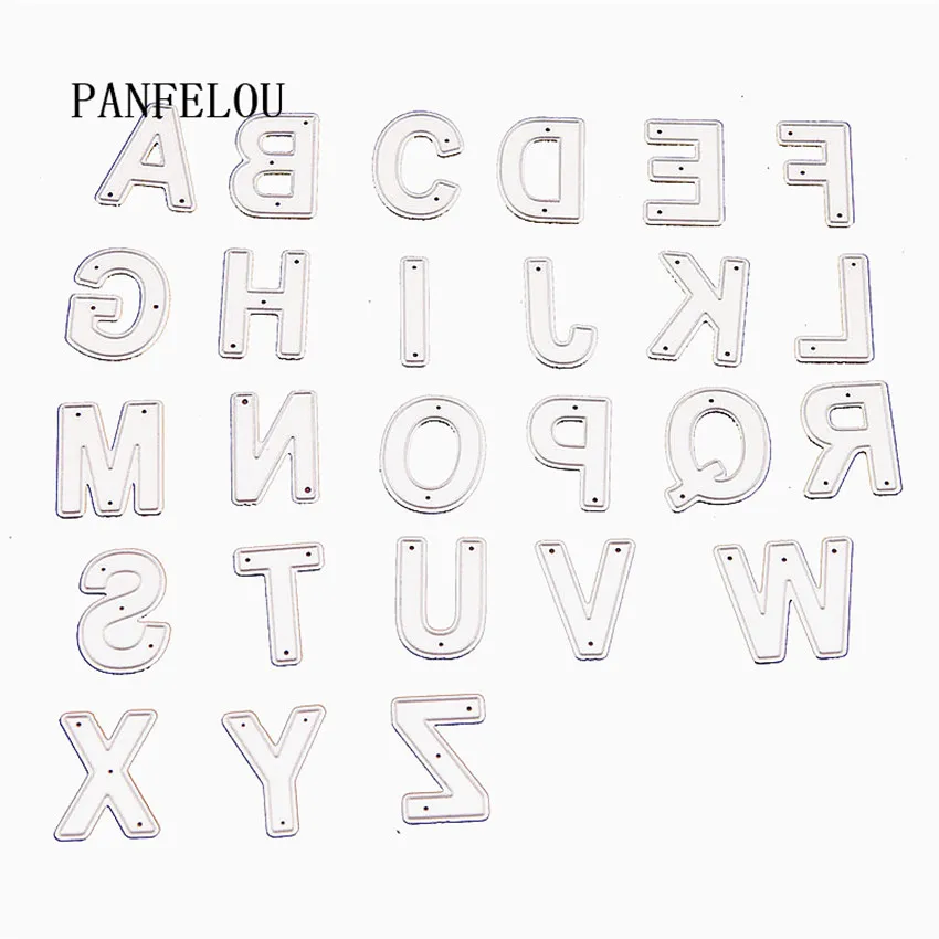 PANFELOU 1 лот = 26 шт. огромные буквы металлическое ремесло искусственная бумага