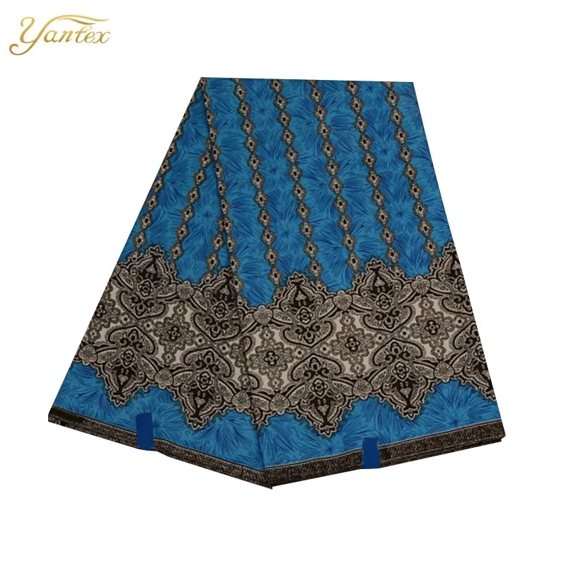 18040014 YANTEXTILE новая Анкара ткань Африканский настоящий воск принт Tissu Africain 6 ярдов настоящий воск Африканский батик ткань для свадебного платья - Цвет: 18040014