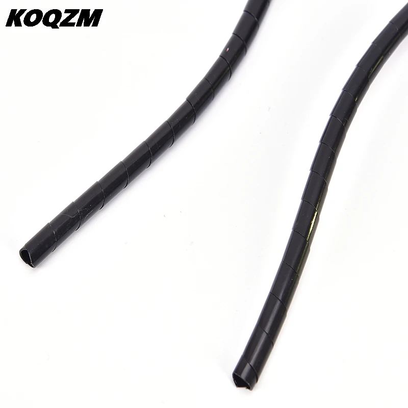 

6mm Outside Dia 17M PE Sheath Tube Spiral Range Cache Cable Cord Wire Organizer PC TV Black