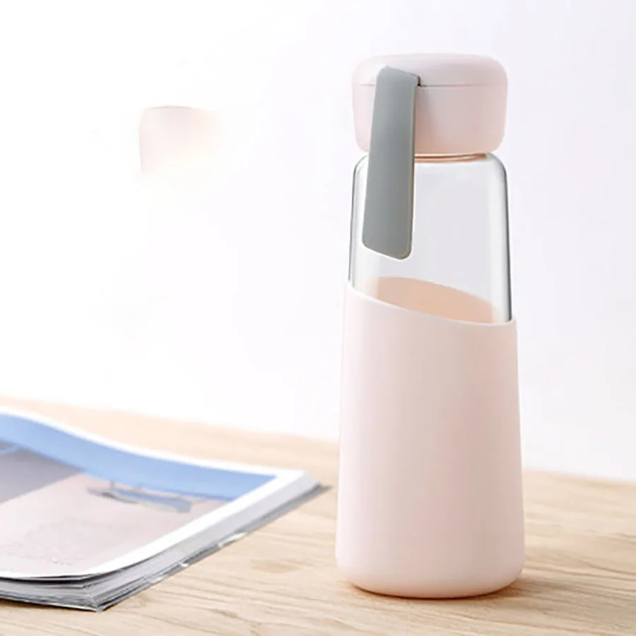 Корейские милые махровые носки Стекло бутылка для воды милый кот &quotMy Bottle&quot 500 мл