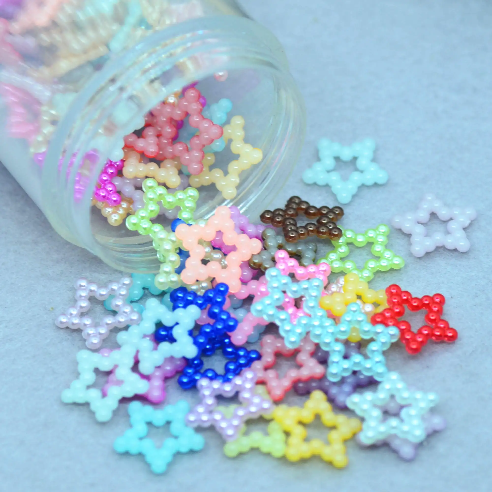 10 мм Смешанные Цвет головистой формы открытая футболка с жемчугом и Звездные