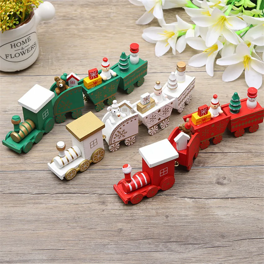 Деревянный маленький поезд рождественские украшения для дома сделай сам