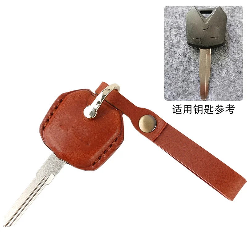 

For Kawasaki ZX6R ZX-6R ZX9R ZX-9R ZX10R ZX-10R ZXR250 ZXR400 ZZR400 ZZR600 Motorcycle Key Case Leather Key Cover Fob Keychain