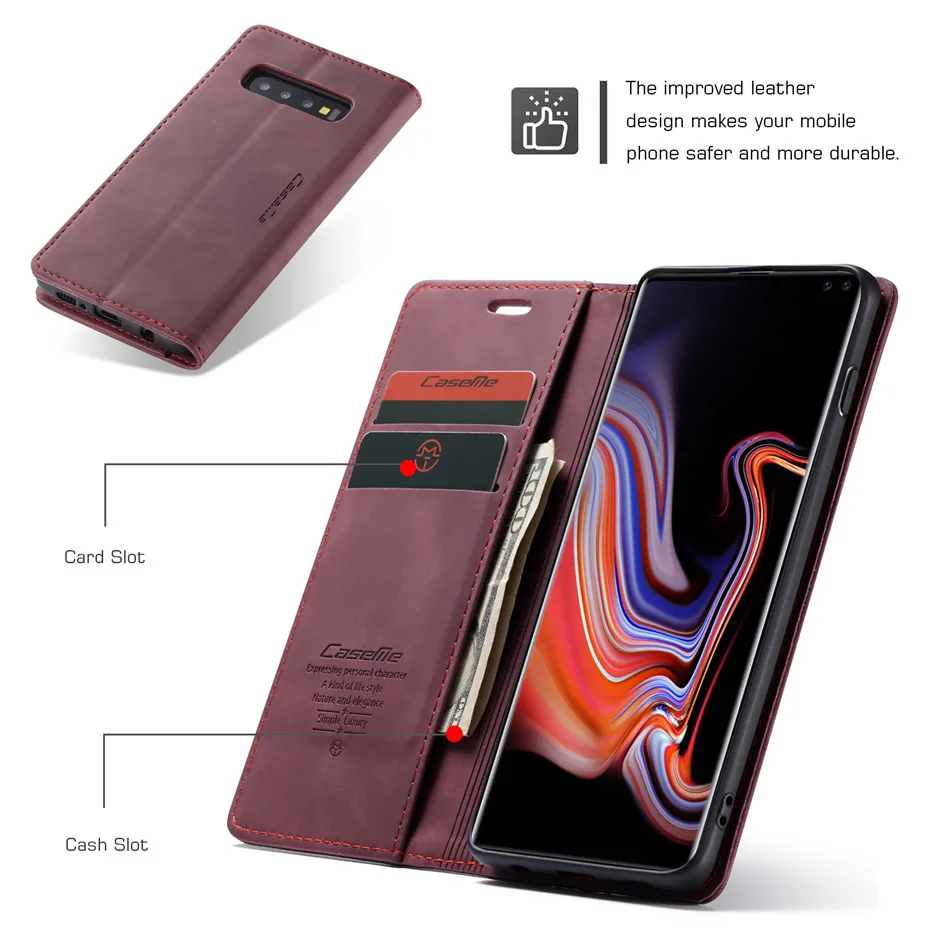 Роскошный стильный чехол для телефона samsung S8 S9 S10 Plus S10E чехол с отделением для Карт Подставка для samsung A50 A70 M10 M20 чехол