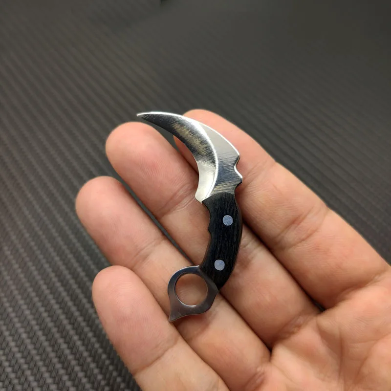 Брелок с деревянной ручкой из нержавеющей стали острый нож миниатюрный