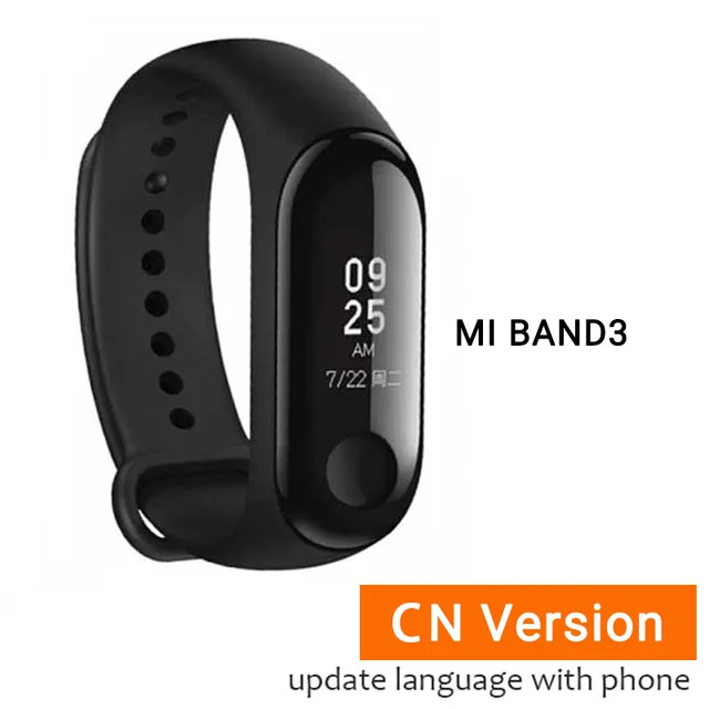Xiaomi Mi группа 3 4 глобальная Версия смарт-Браслет фитнес-браслет часы 3 большой сенсорный экран сообщение время сердечно - Цвет: Mi band 3 CN version