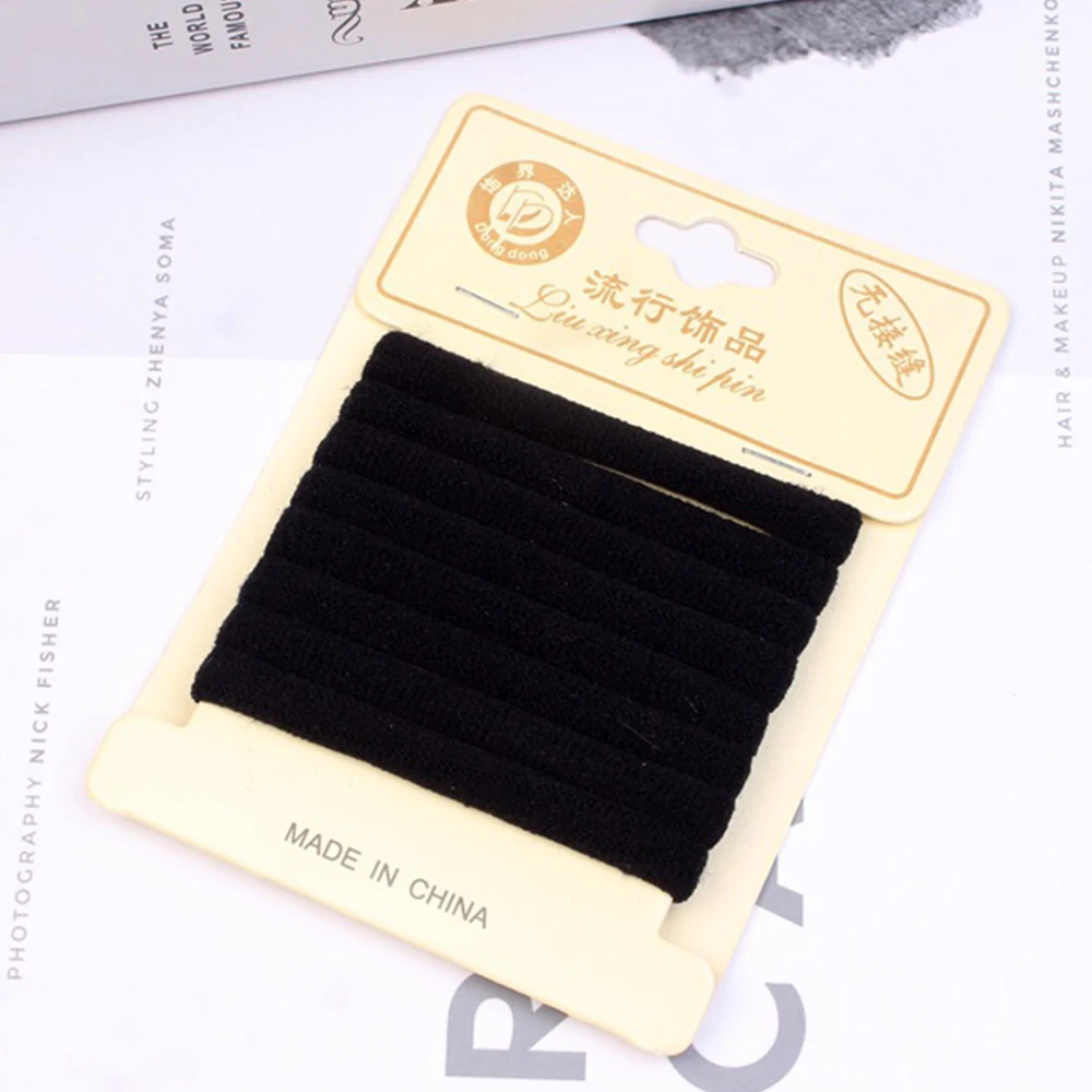 8 шт./компл. девушка просто упругая резинка для волос обтянутая тканью однотонные